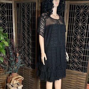 NWOT LANE BRYANT BLACK LACE DRESS 24